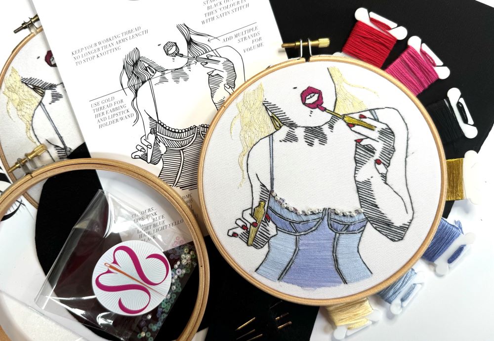 6 inch embroidery kit suitable for beginners who like modern kits 