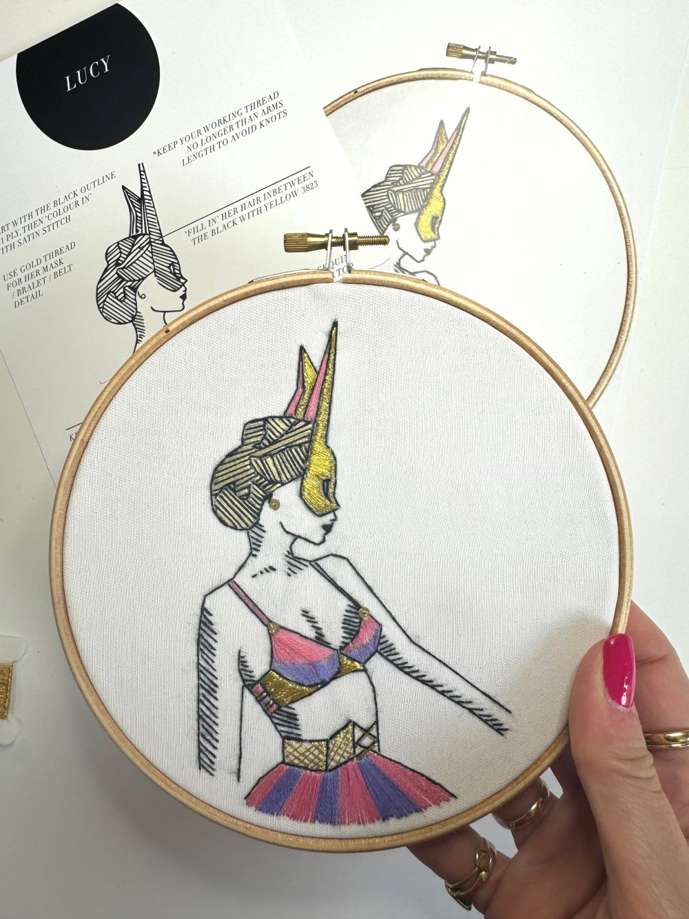 Embroidery Kit -  Lucy  - Beginners Embroidery Kit